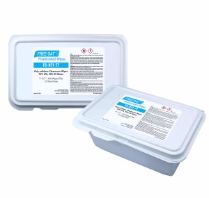 FREE-SAT, "CLEAN-CUT", PRE-SATURATED NONWOVEN WIPES,..70% ISOPROPYL ALCOHOL/30% DEIONIZED WATER, 7"X7",100/CONTAINER, 12 CONTAINERS/CASE